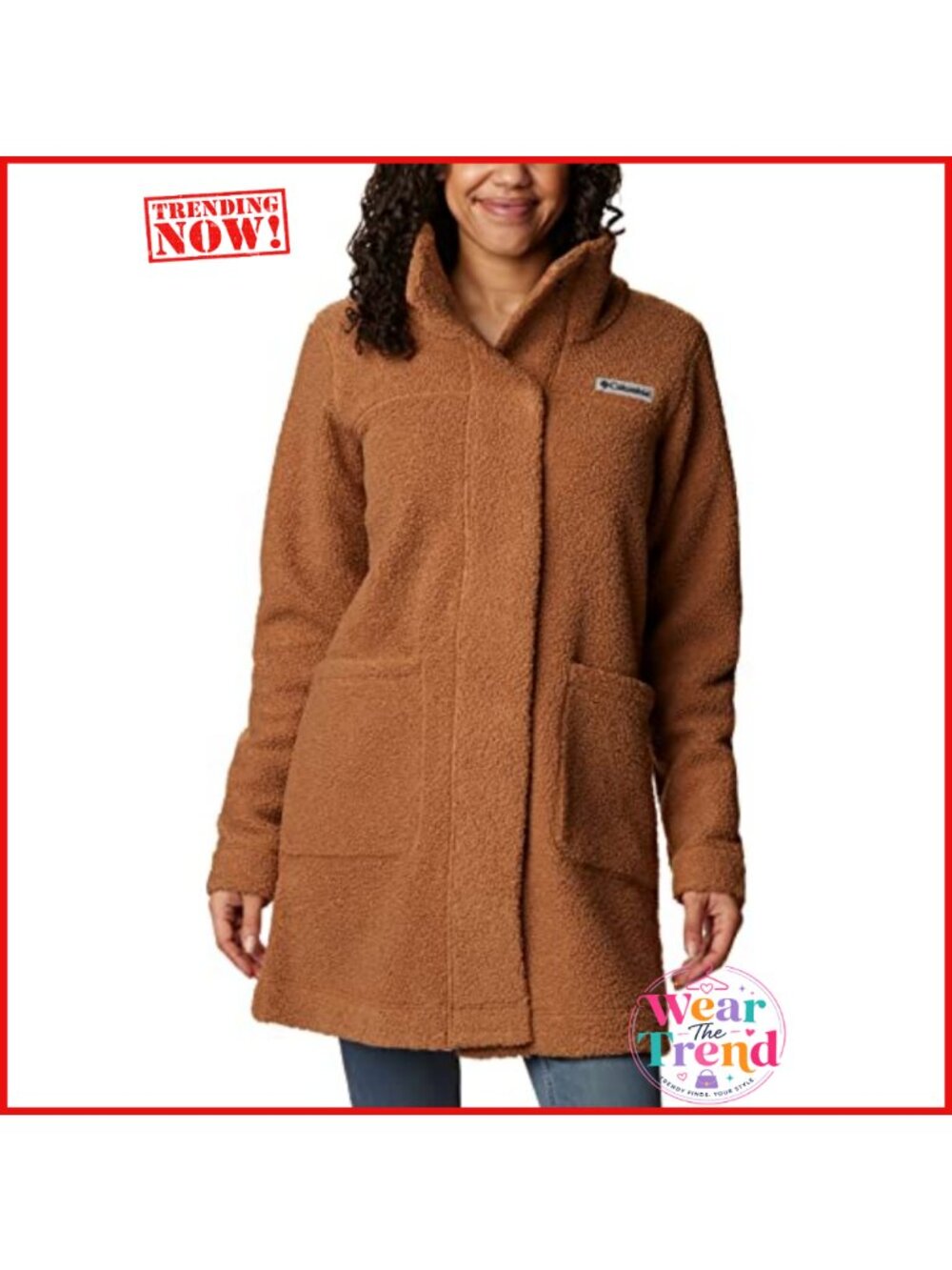 Sherpa Fleece Long Jacket Peacoat Full Zip Women's Warm Winter Coat